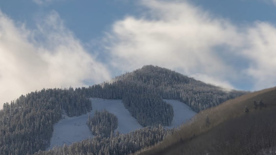 Snow on the ski runs above Beaver Creek, from the winter film